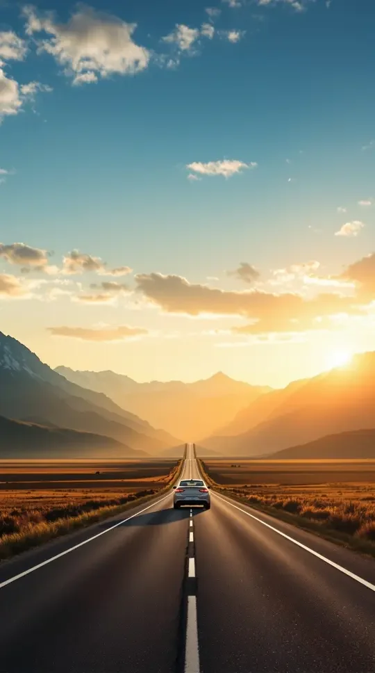 自驾旅行主播视频：公路旅行沿途美景4K